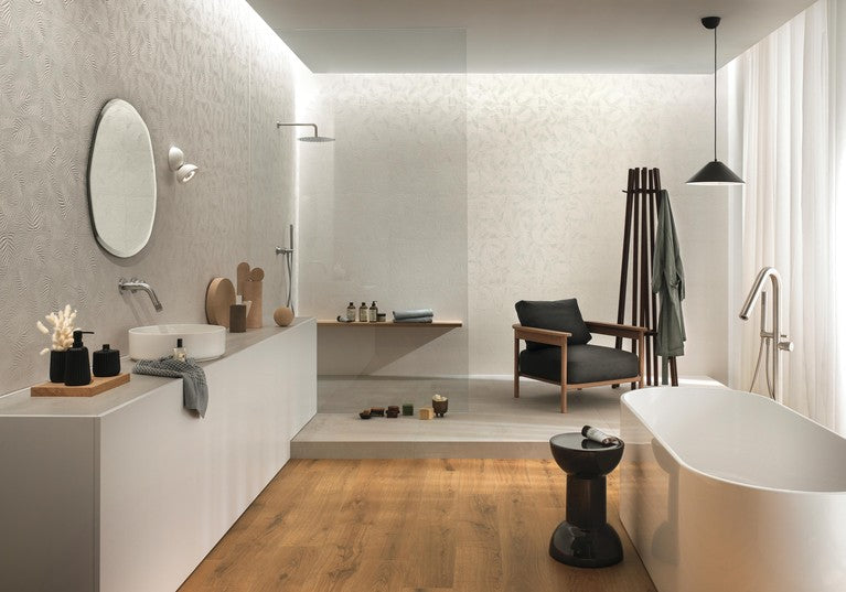 3D Wall Carve Leaf Ivory 40x80 - Pasta Bianca di Atlas Concorde - Prezzo solo €46.60! Compra ora su CEGO CERAMICHE