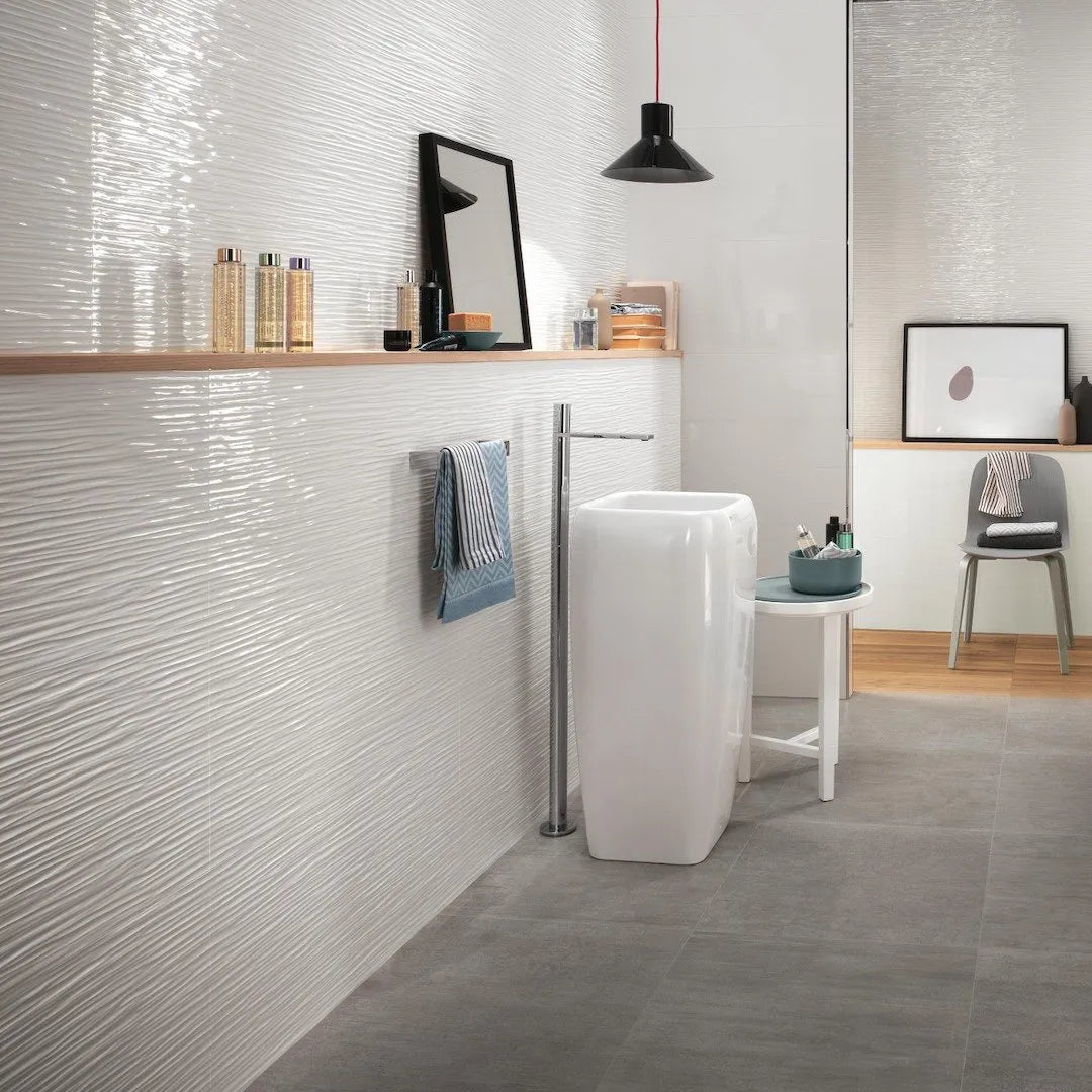 3D Wave White Glossy 40x80 - Pasta Bianca di Atlas Concorde - Prezzo solo €48.17! Compra ora su CEGO CERAMICHE