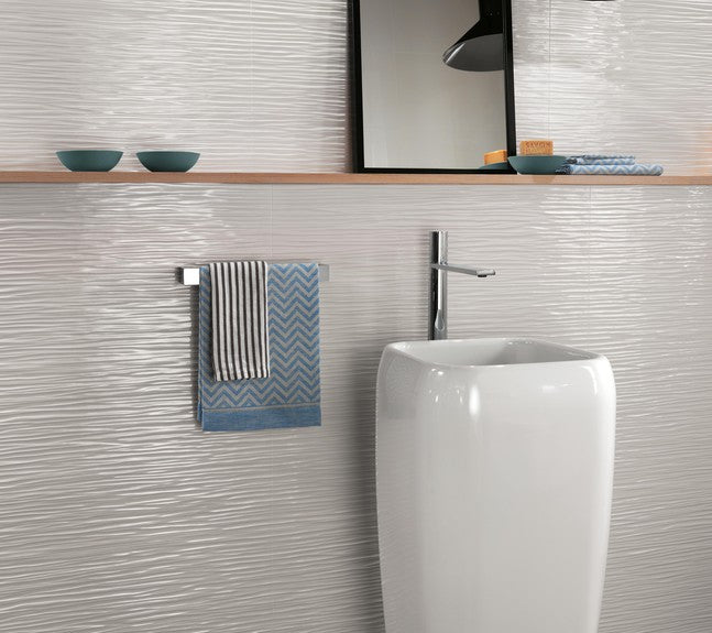 3D Wave White Glossy 40x80 - Pasta Bianca di Atlas Concorde - Prezzo solo €48.17! Compra ora su CEGO CERAMICHE
