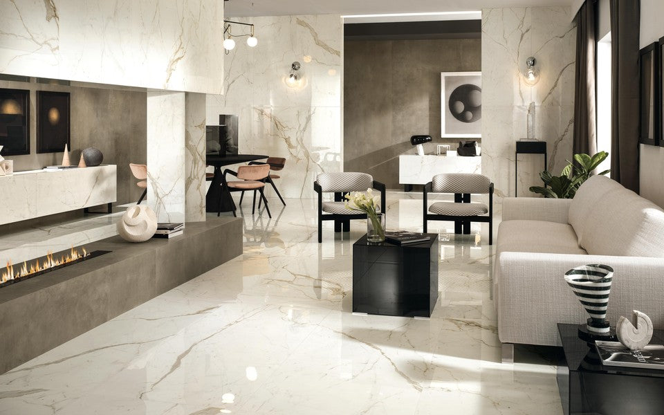 Marvel Shine Calacatta Prestigio 120x120 Lapp. - Gres Porcellanato di Atlas Concorde - Prezzo solo €171.29! Compra ora su CEGO CERAMICHE
