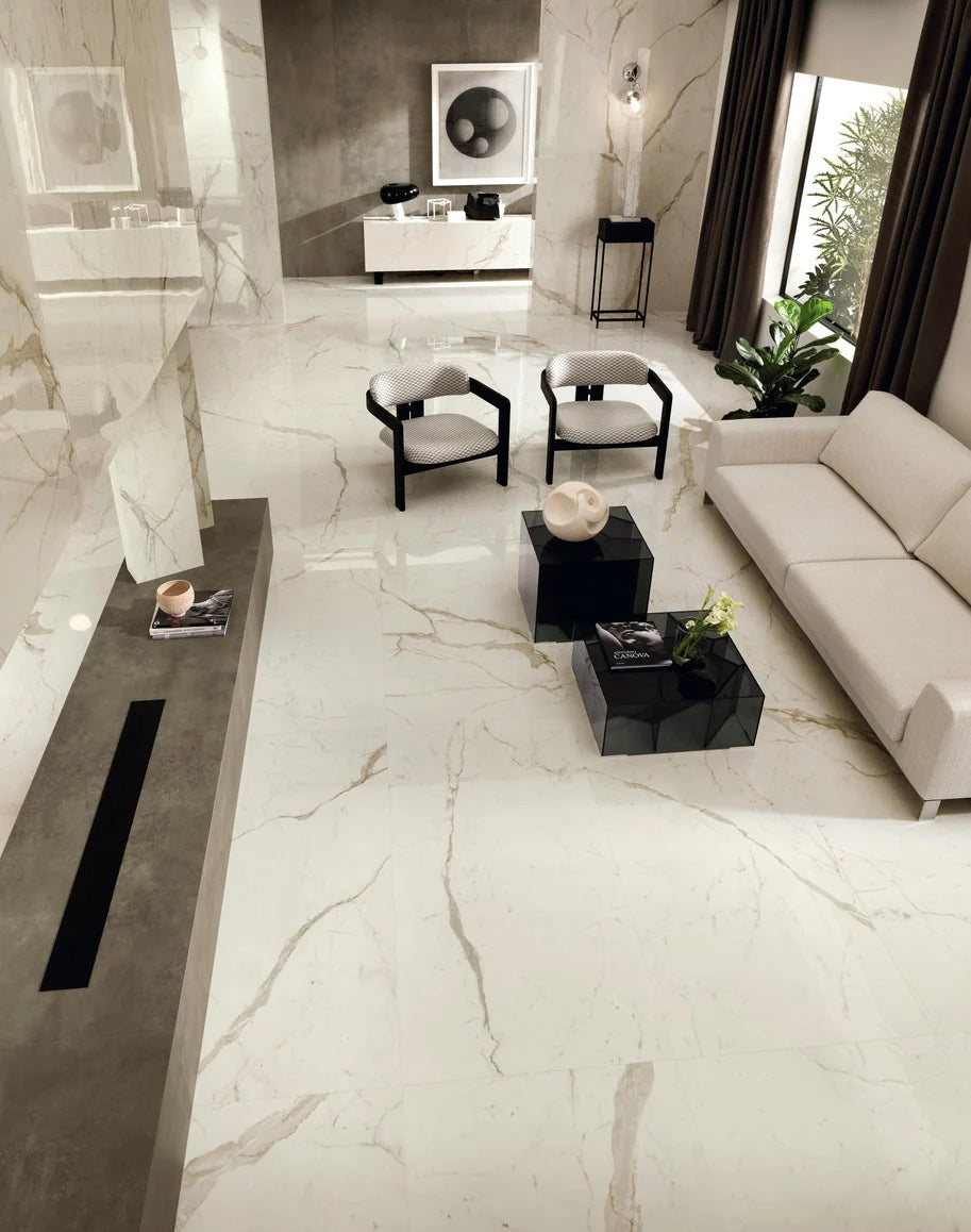 Marvel Shine Calacatta Prestigio 120x120 Lapp. - Gres Porcellanato di Atlas Concorde - Prezzo solo €171.29! Compra ora su CEGO CERAMICHE