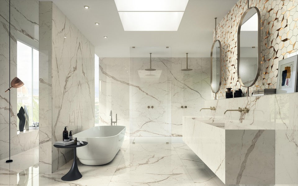 Marvel Shine Calacatta Prestigio 120x120 Lapp. - Gres Porcellanato di Atlas Concorde - Prezzo solo €171.29! Compra ora su CEGO CERAMICHE