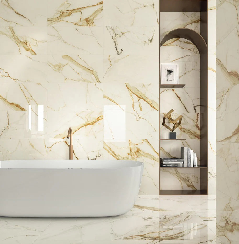 Marvel Shine Calacatta Imperiale 120x120 Lapp. - Gres Porcellanato di Atlas Concorde - Prezzo solo €171.29! Compra ora su CEGO CERAMICHE