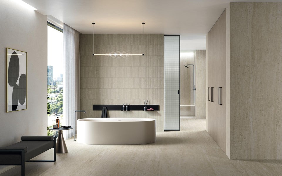 Marvel Travertine Pearl Vein 120x240 - Gres Porcellanato di Atlas Concorde - Prezzo solo €169! Compra ora su CEGO CERAMICHE