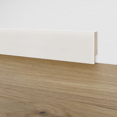 Clap battiscopa legno squadrato Bianco 40x13x2400 mm - Déco, immagine 1