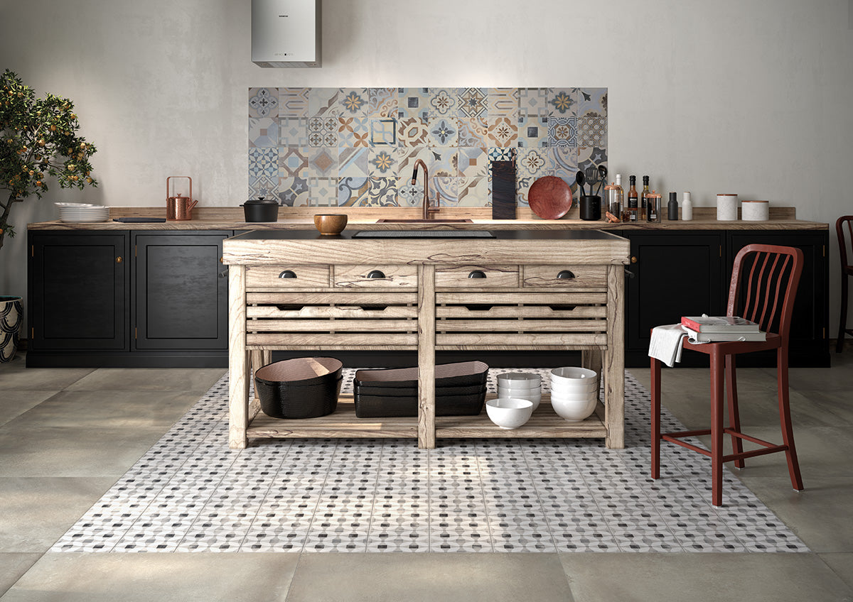 Cementine Tappeto B B/N 20x20 Rett - Gres Porcellanato di Castelvetro - Prezzo solo €43.62! Compra ora su CEGO CERAMICHE