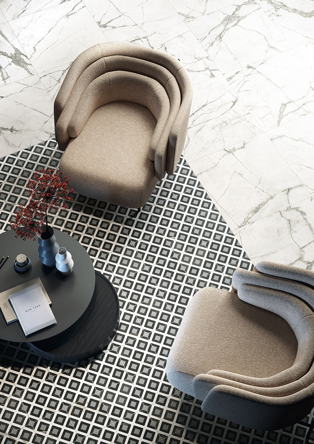 Marmorea Intensa Bianco Luce 74x74 matt - Gres Porcellanato di Fioranese - Prezzo solo €35! Compra ora su CEGO CERAMICHE