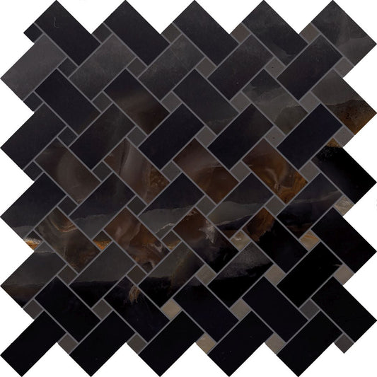 Emilceramica Tele di Marmo Onyx Black Silktech Intrecci - Gres Porcellanato di Emilceramica - Prezzo solo €54.98! Compra ora su CEGO CERAMICHE
