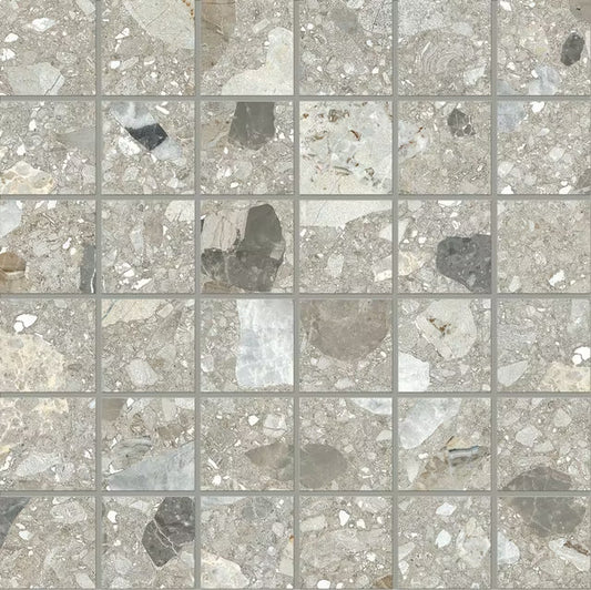 Ergon Lombarda Mix Cenere Mosaico 30x30 Nat