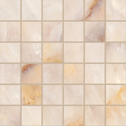 Emilceramica Tele di Marmo Crystal Extra Pink Full Lappato Mosaico 5x5