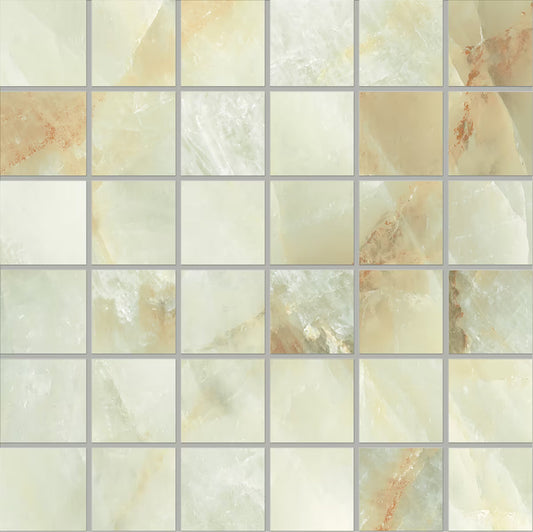 Emilceramica Tele di Marmo Crystal Extra Light Green Full Lappato Mosaico 5x5
