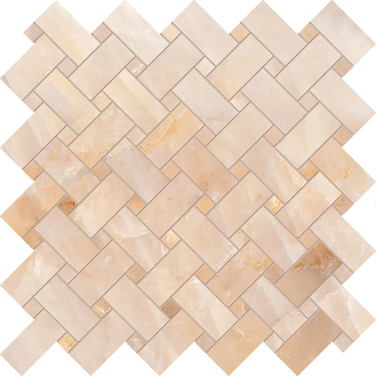 Emilceramica Tele di Marmo Crystal Extra Pink Full Lappato Mosaico Intrecci 30x30