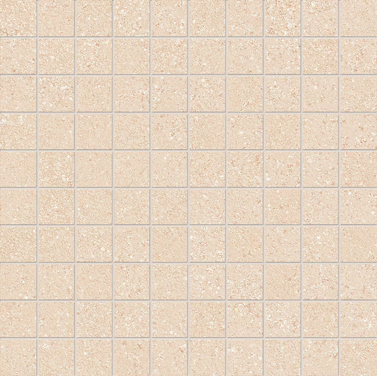 Emilceramica Pietra Essenza Rosa Polvere Mosaico 3x3 Silktech