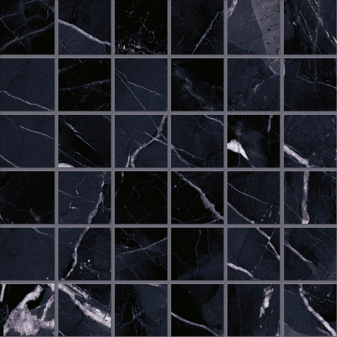 Emilceramica Tele di Marmo Revolution Calacatta Black Mosaico 5x5 Full Lappato EHP3 | Miglior prezzo nel 2025 su Cego Ceramiche