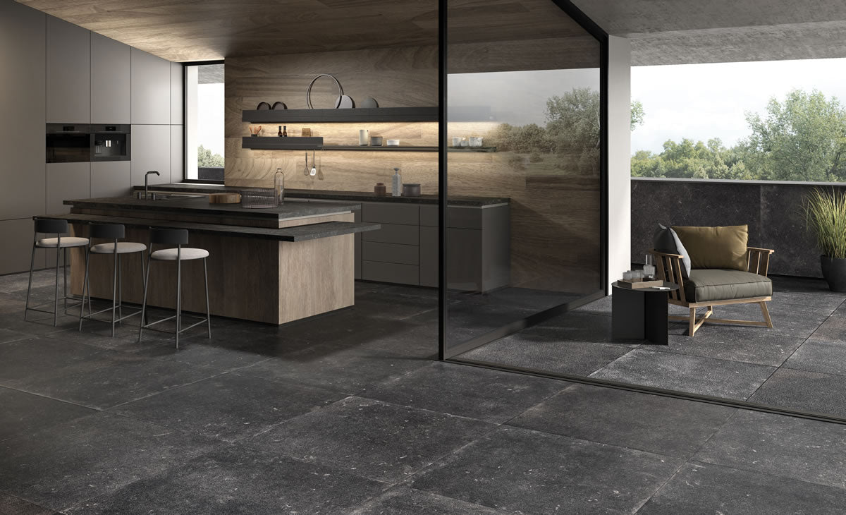 Evolution Evo Noir 100x100 - Gres Porcellanato di Kronos Ceramiche - Prezzo solo €106.50! Compra ora su CEGO CERAMICHE