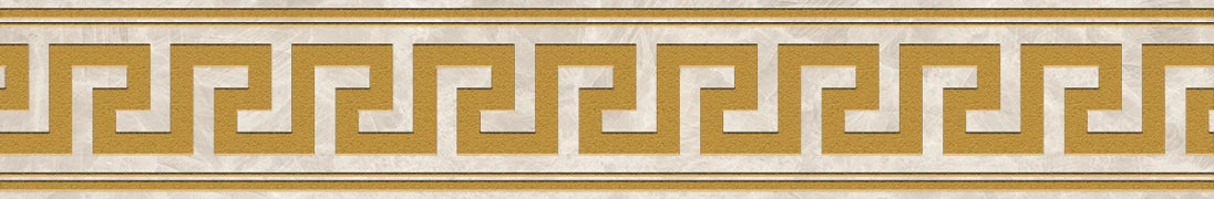 Versace Meteorite Fascia Greca Bianco/Oro 9,8x60 Lappato