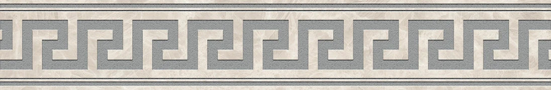 Versace Meteorite Fascia Greca Bianco/Platino 9,8x60 Lappato