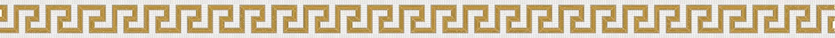 Versace Meteorite Listello Greca Bianco/Oro 2,7x60 Lappato