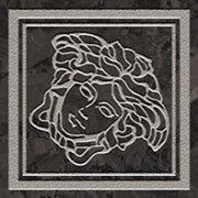 Versace Meteorite Tozzetto Medusa Nero/Platino 9,8x9,8 Naturale