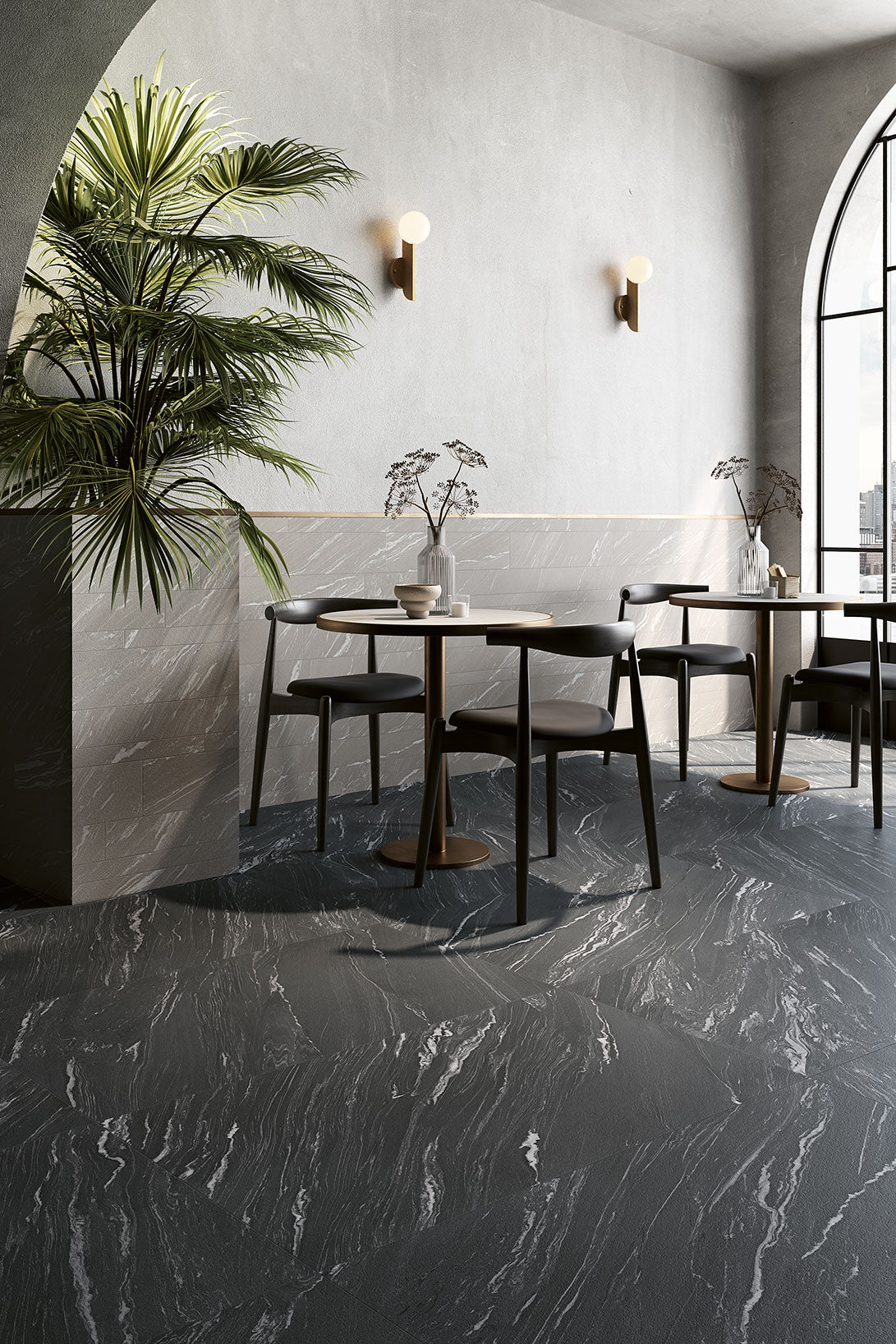 Pannonia Anthracite 60,4x120,8 esterno - Gres Porcellanato di Coem Ceramiche - Prezzo solo €57.50! Compra ora su CEGO CERAMICHE