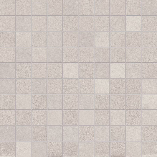 Ergon Tr3nd White Concrete Mosaico 30x30 Naturale R10