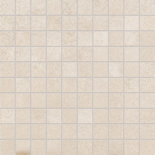 Ergon Tr3nd Ivory Concrete Mosaico 30x30 Naturale R10