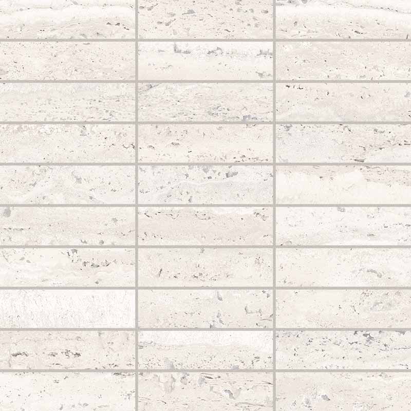 Keope Trevi White Mosaico Listelli 30x30 Silky
