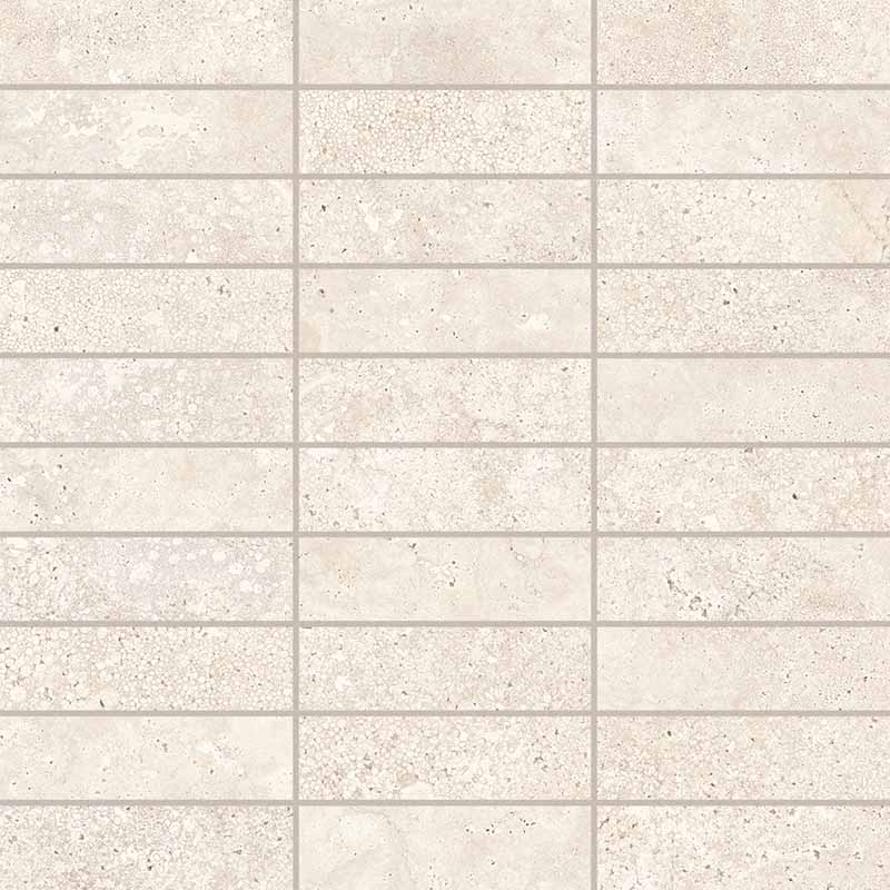 Keope Trevi Cross Ivory Mosaico Listelli 30x30 Spazzolato R10