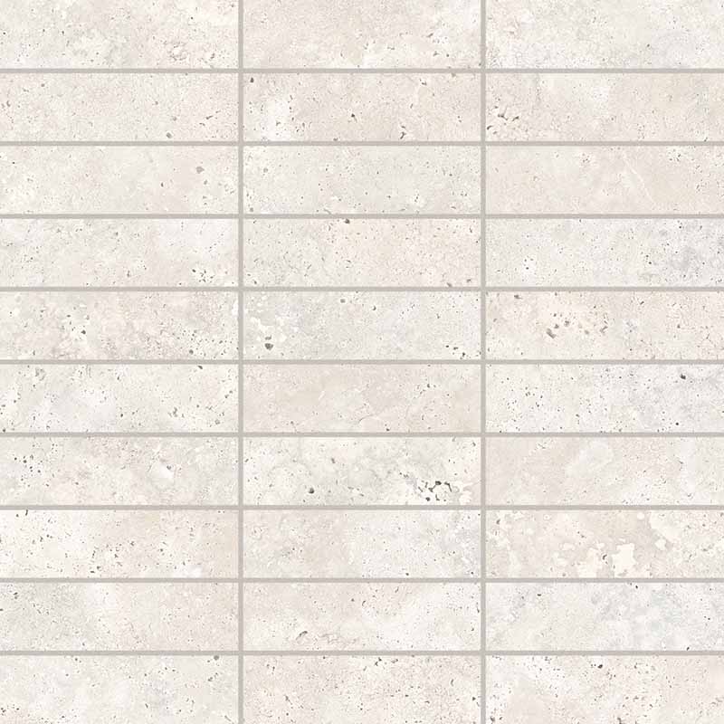 Keope Trevi Cross White Mosaico Listelli 30x30 Spazzolato R10