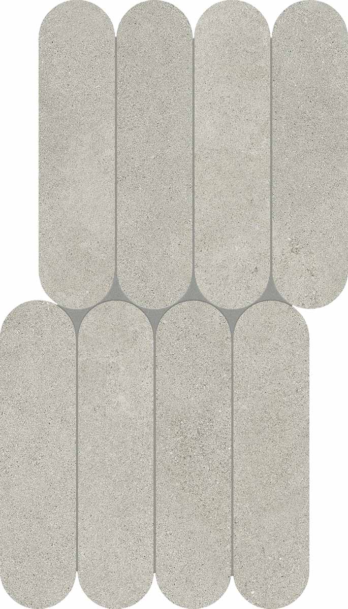 Keope Grace Iron Mosaico Biscuits 28,5x55,5 Spazzolato R10