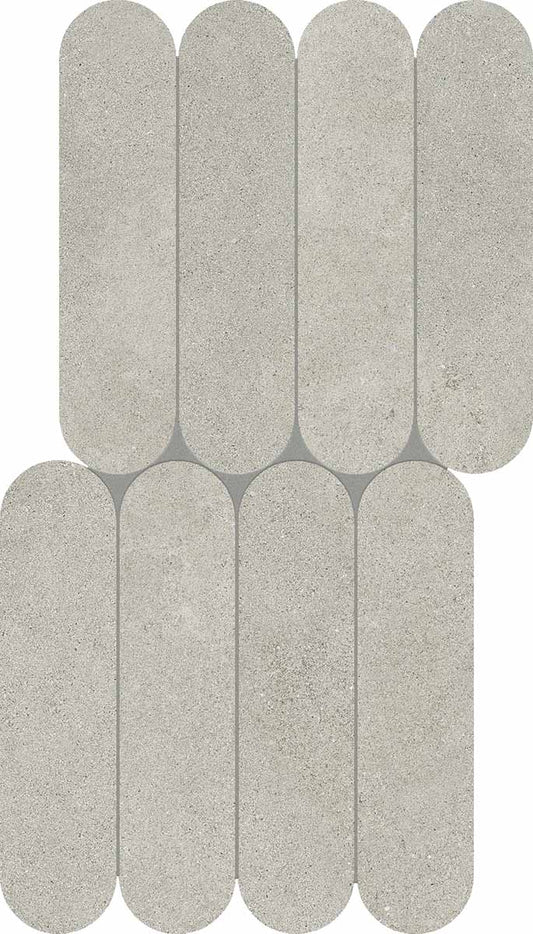 Keope Grace Iron Mosaico Biscuits 28,5x55,5 Spazzolato R10