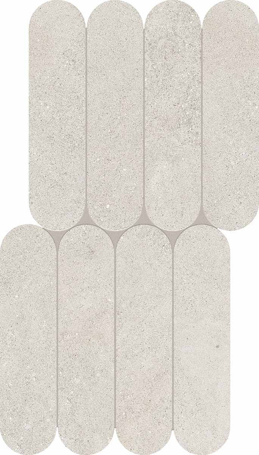 Keope Grace Silver Mosaico Biscuits 28,5x55,5 Spazzolato R10