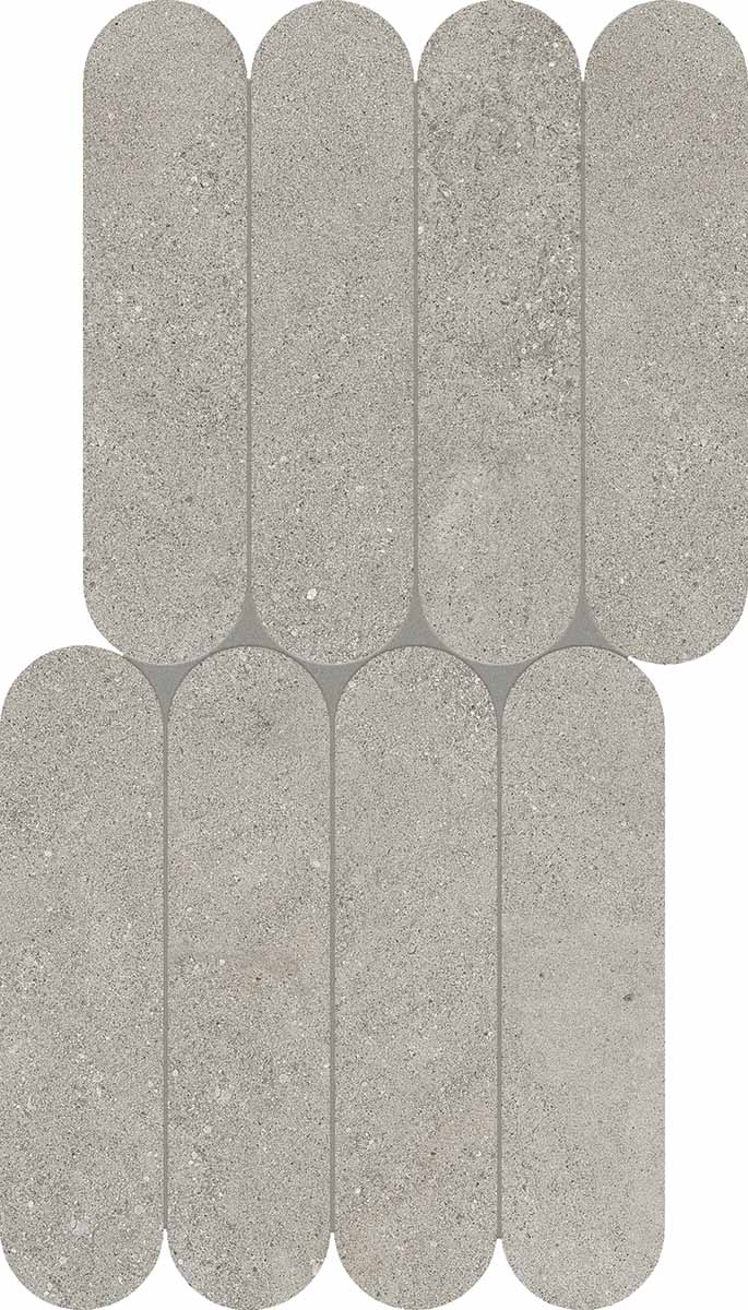 Keope Grace Grey Mosaico Biscuits 28,5x55,5 Spazzolato R10