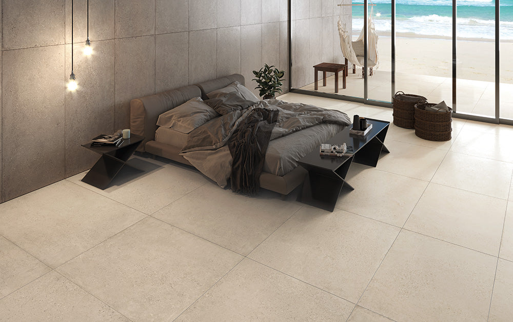 Konkrete Beige 100x100 Grip OUTFIT2.0 - Gres Porcellanato di Castelvetro - Prezzo solo €49.96! Compra ora su CEGO CERAMICHE