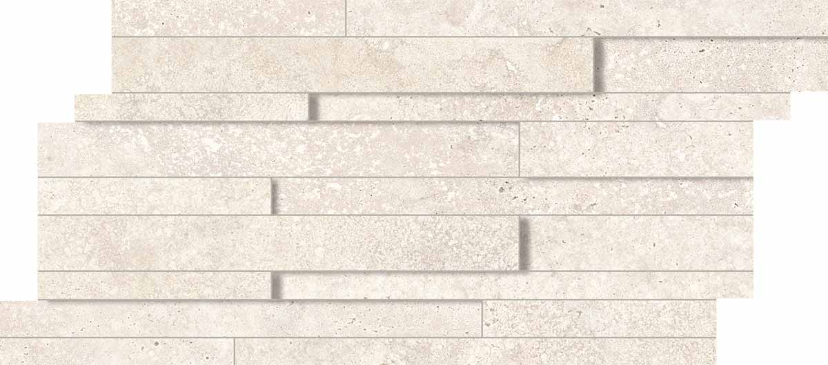 Keope Trevi Cross Ivory Mosaico Multispessore 30x60 Spazzolato R10