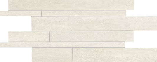 Ergon Stone Project White Mosaico Listelli Sfalsati 30x60 Mix