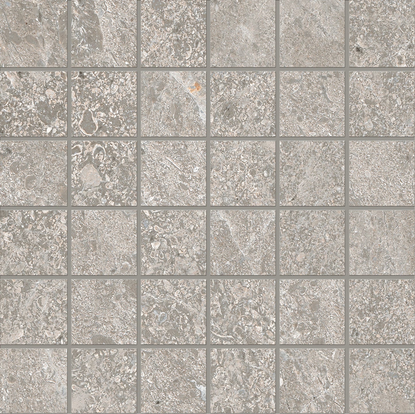 Ergon Matera Stone Neutra Dark Grey Mosaico 5x5 Silktech - Gres Porcellanato di Ergon - Prezzo solo €34.98! Compra ora su CEGO CERAMICHE