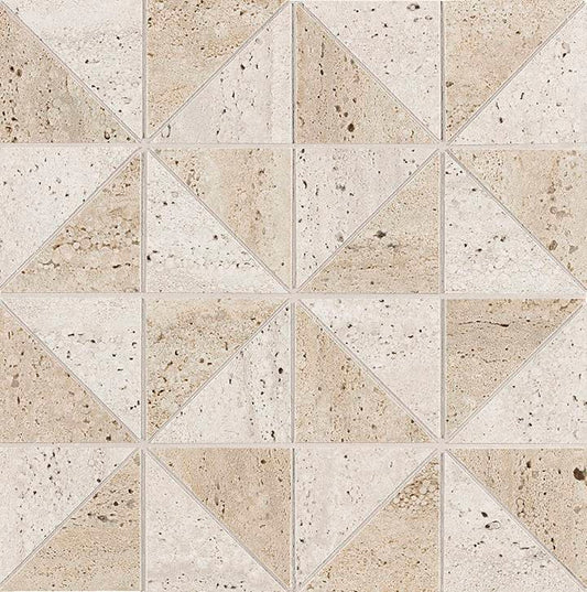 FAP Materia Classica Beige Bianco Icon B Mosaico 30x30