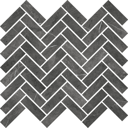 Sensi Classic Mosaico Chevron Pietra Grey 30x30 Sablè - Gres Porcellanato di ABK - Prezzo solo €26.65! Compra ora su CEGO CERAMICHE