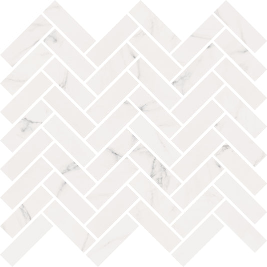 Sensi Classic Mosaico Chevron Statuario White 30x30 Sablè - Gres Porcellanato di ABK - Prezzo solo €26.65! Compra ora su CEGO CERAMICHE