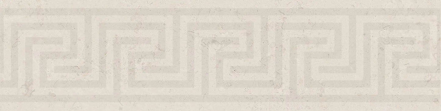 Versace V Stone Border White 15x60 Lappato