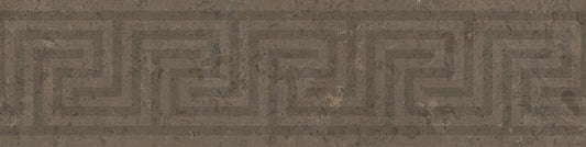 Versace V Stone Border Brown 15x60 Lappato