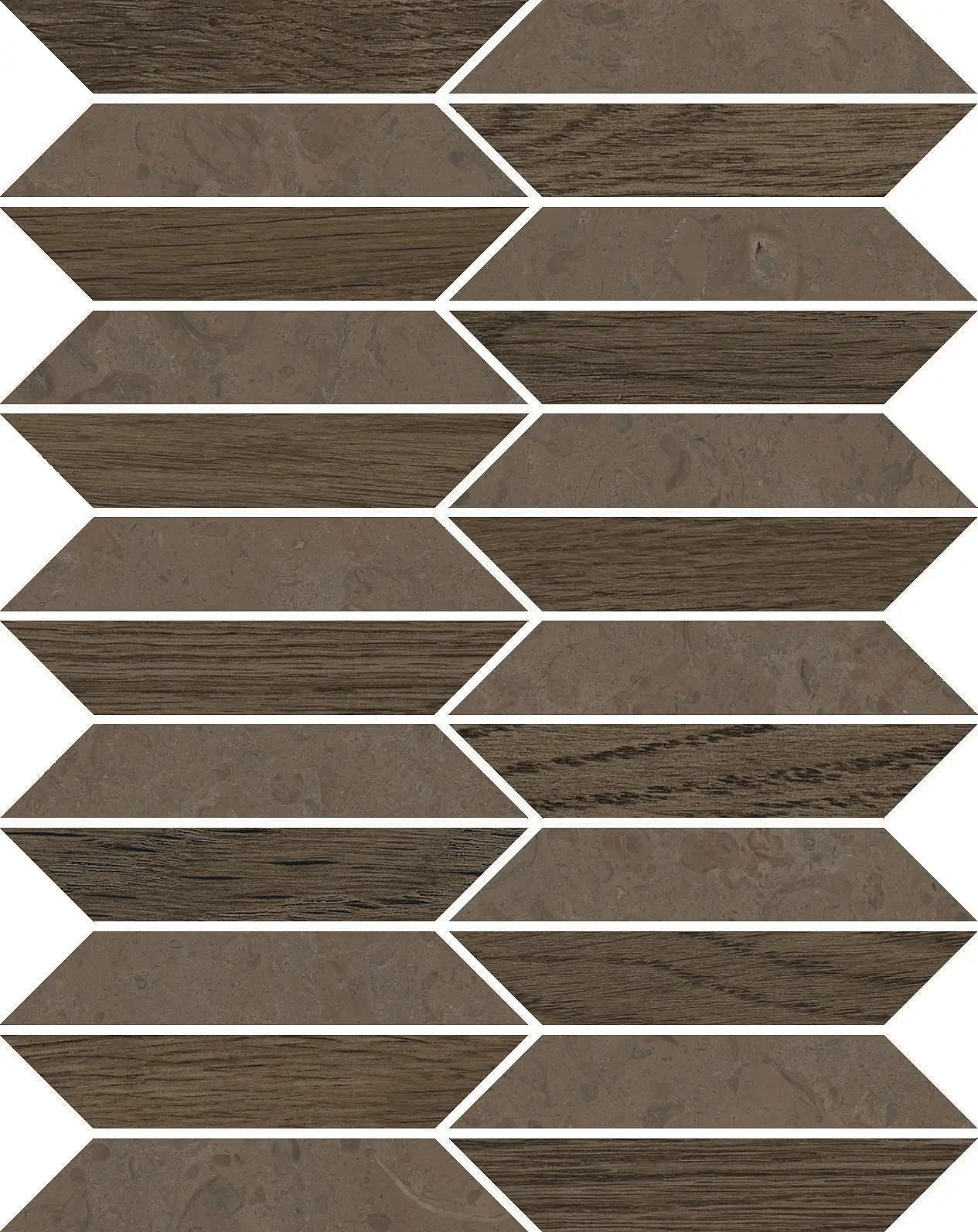 Versace V Stone Mosaico Lozenge Brown 28,5x20,5 Lappato