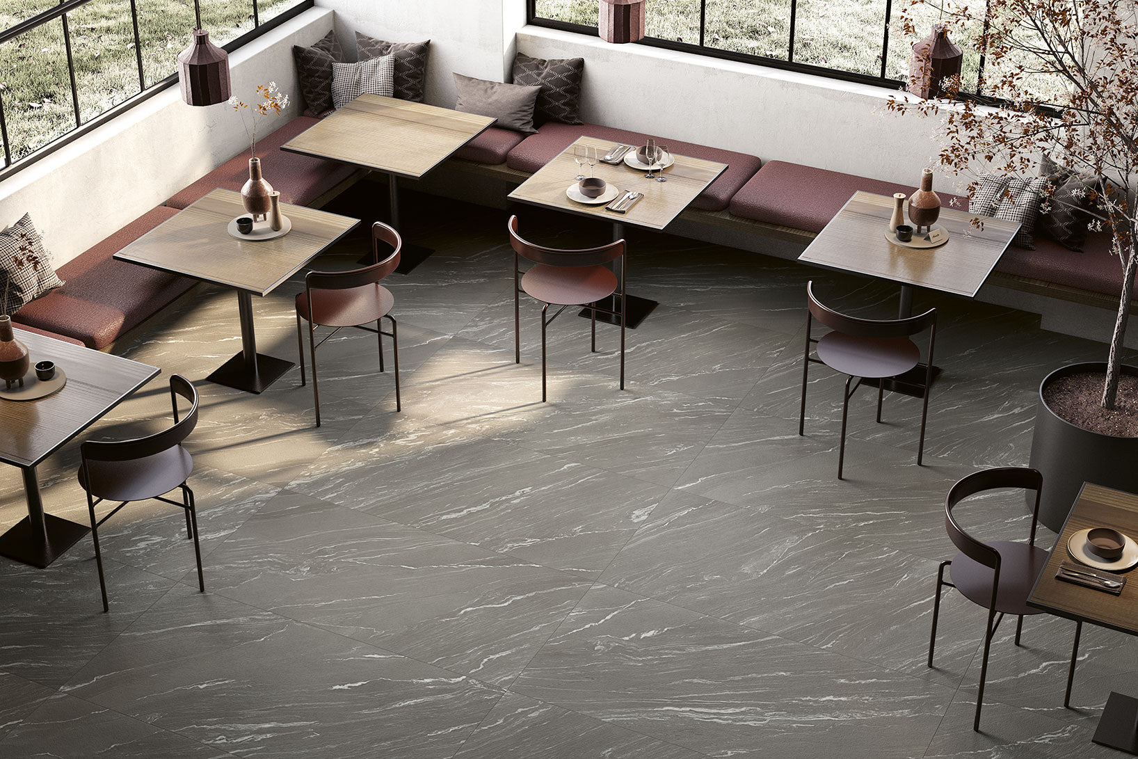 Pannonia Dark Grey 45x90 esterno - Gres Porcellanato di Coem Ceramiche - Prezzo solo €45.50! Compra ora su CEGO CERAMICHE