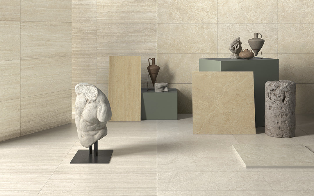 Roma Beige 100x100 grip OUTFIT2.0 - Gres Porcellanato di Castelvetro - Prezzo solo €49.96! Compra ora su CEGO CERAMICHE