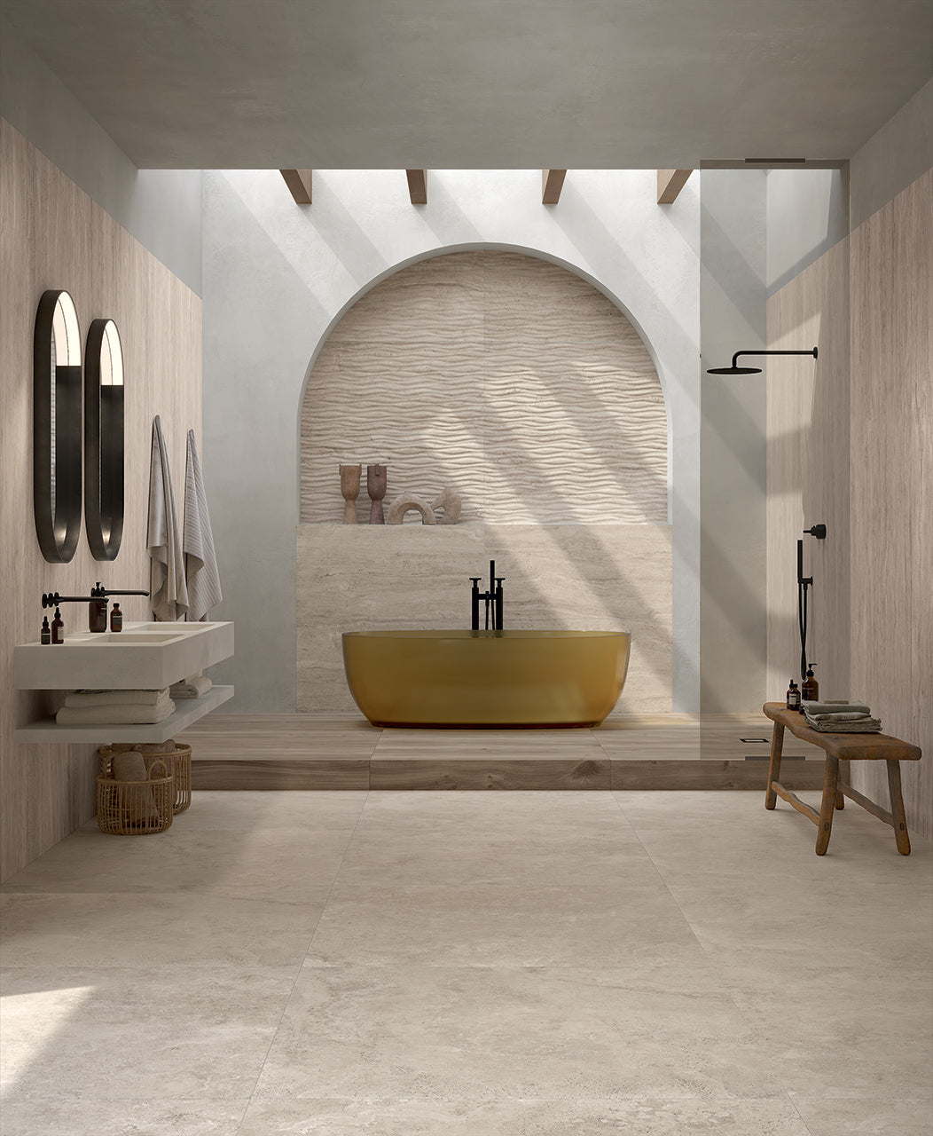 Royal Travertino Ebur Vein 60x120 Decoro Wavy - Gres Porcellanato di Fondovalle - Prezzo solo €62.50! Compra ora su CEGO CERAMICHE