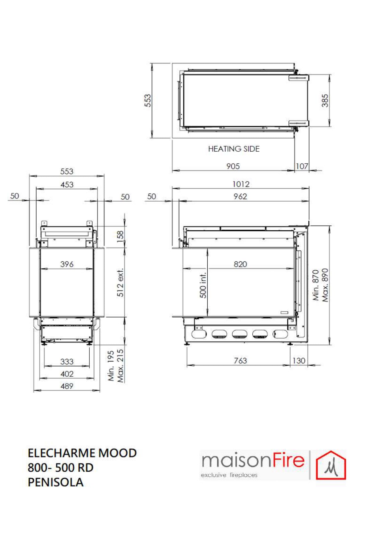 Camino ad acqua Elecharme mood Penisola 800-500 maisonFire - Camini elettrici ad acqua di maisonFire - Prezzo solo €10736! Compra ora su CEGO CERAMICHE