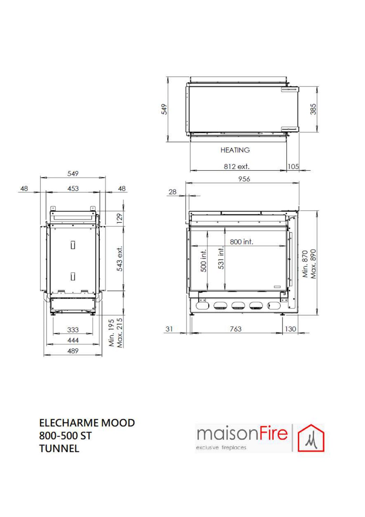 Camino ad acqua Elecharme mood Tunnel 800-500 maisonFire - Camini elettrici ad acqua di maisonFire - Prezzo solo €10736! Compra ora su CEGO CERAMICHE