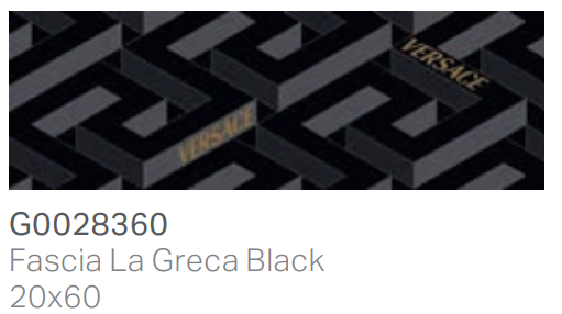 Versace Icons Fascia La Greca Black 20x60
