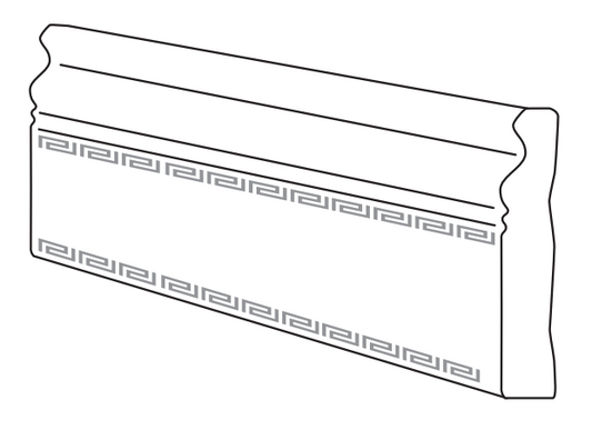 Versace Marble Battiscopa Bianco 15x58,5 Lux